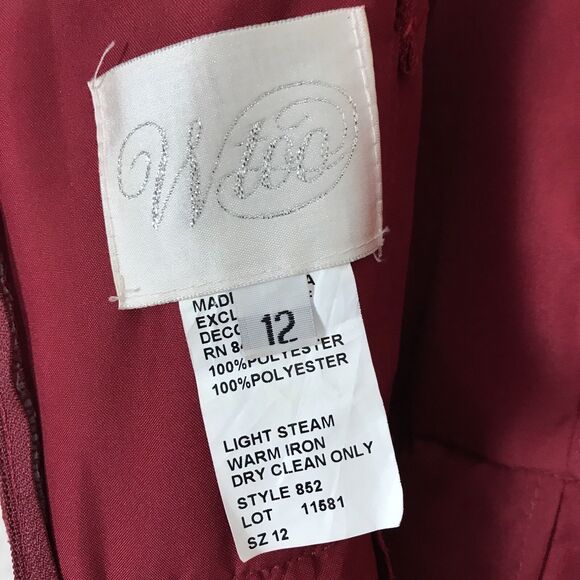 Watters Wtoo Infinity Bobbinet Bridesmaid Dress Claret Red Style 852 Womens 12 - Picture 9 of 11